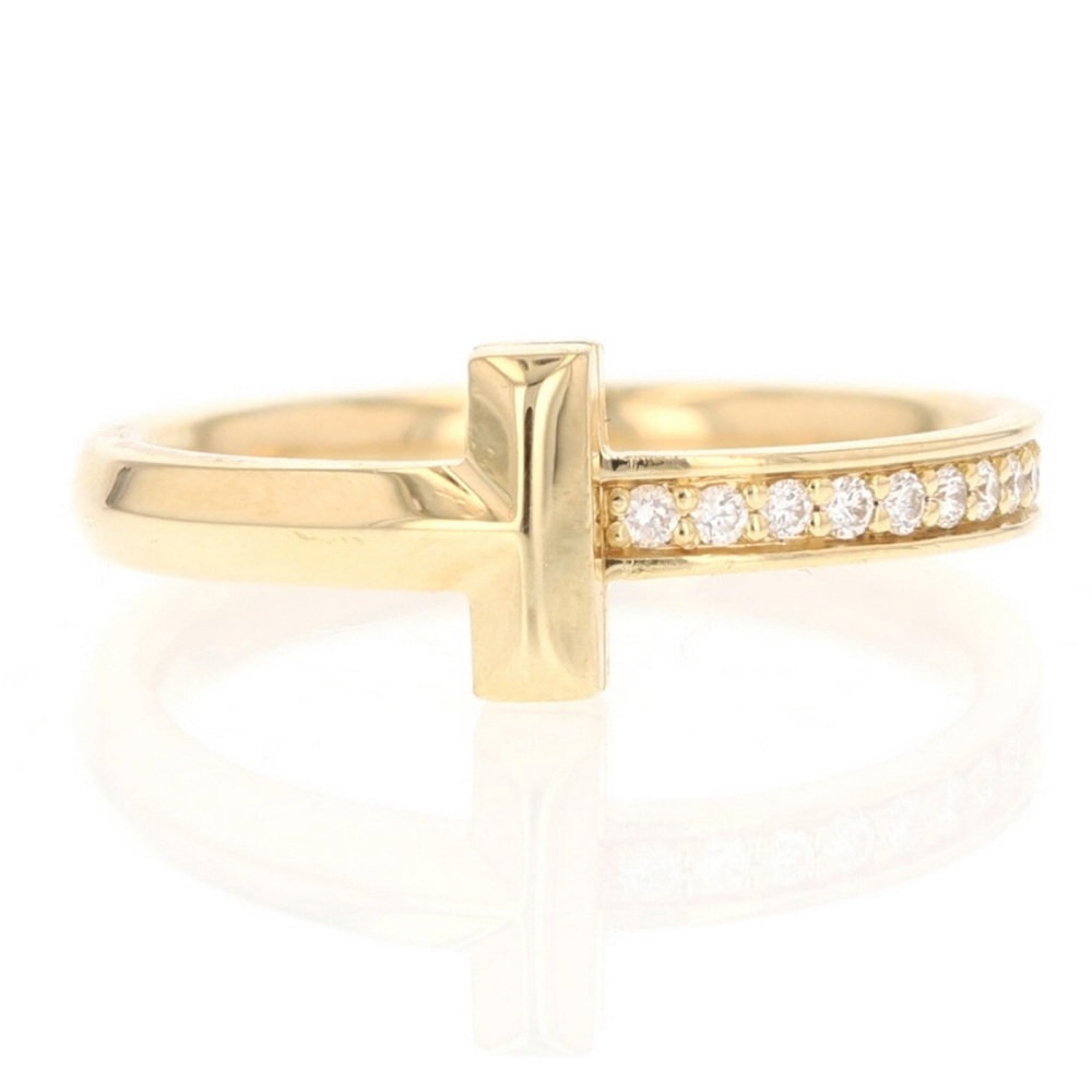 Tiffany & Co. Gold Cross Pavé Diamond Band